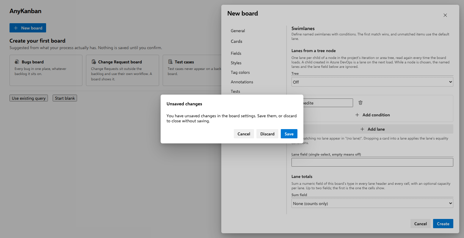 Closing with unsaved changes asks to save or discard